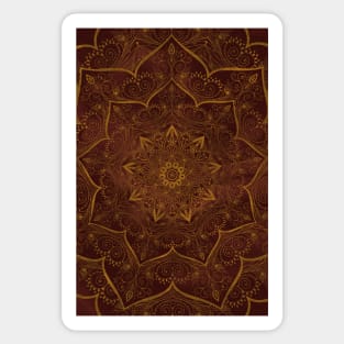 Mandala - Garnet/Gold Sticker